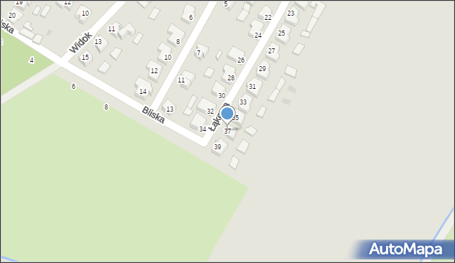 Czarne, Łąkowa, 37, mapa Czarne