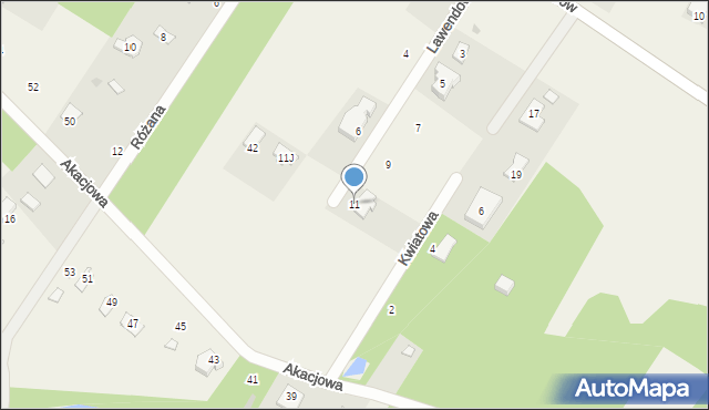 Czarnówka, Lawendowa, 11, mapa Czarnówka