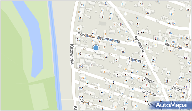 Czeladź, Łączna, 2, mapa Czeladź