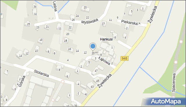 Czernichów, Łąkowa, 10, mapa Czernichów