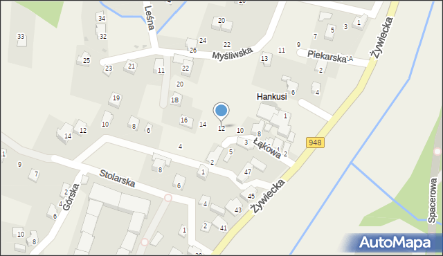 Czernichów, Łąkowa, 12, mapa Czernichów