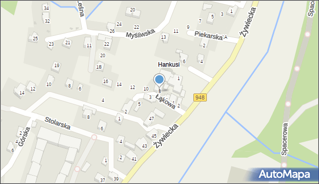 Czernichów, Łąkowa, 8, mapa Czernichów