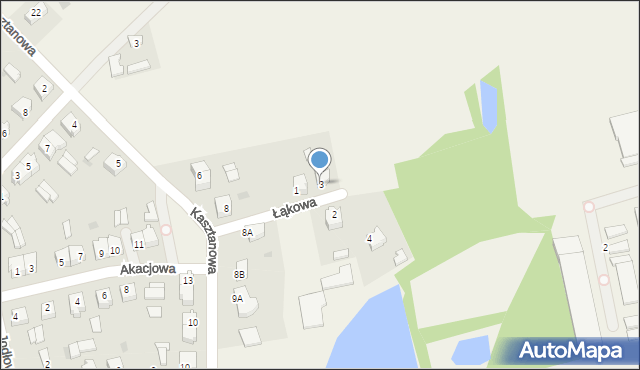 Czerniewice, Łąkowa, 3, mapa Czerniewice