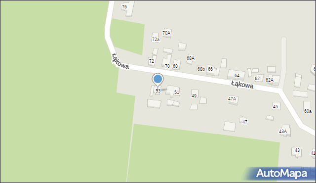 Czersk, Łąkowa, 53, mapa Czersk