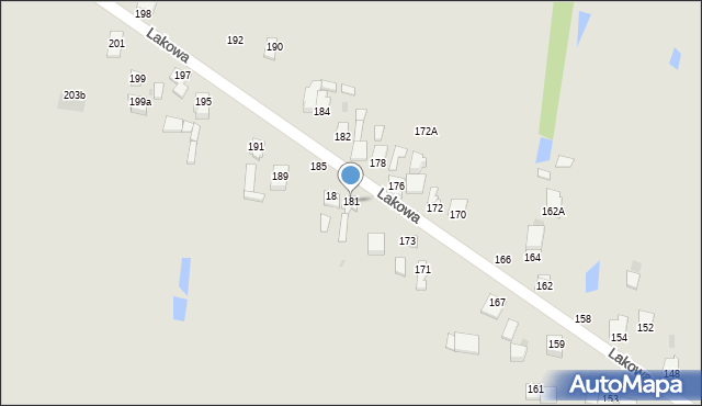Częstochowa, Lakowa, 181, mapa Częstochowy