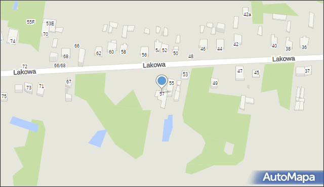 Częstochowa, Lakowa, 57, mapa Częstochowy