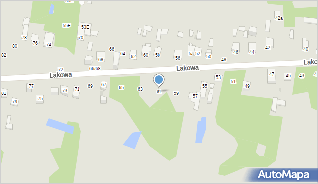 Częstochowa, Lakowa, 61, mapa Częstochowy