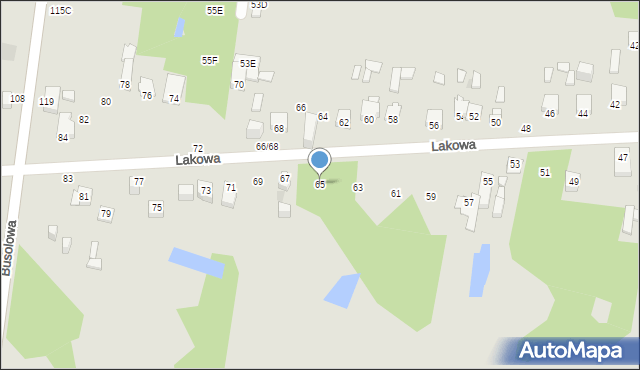 Częstochowa, Lakowa, 65, mapa Częstochowy