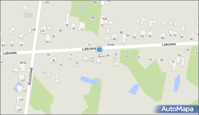 Częstochowa, Lakowa, 71, mapa Częstochowy