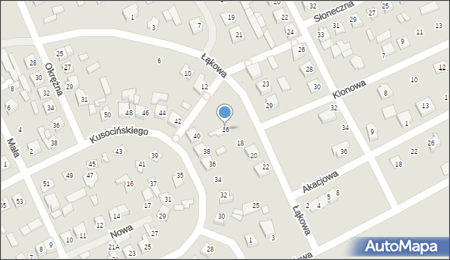 Czyżew, Łąkowa, 16, mapa Czyżew