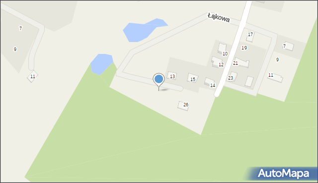 Dąbie, Łąkowa, 22, mapa Dąbie