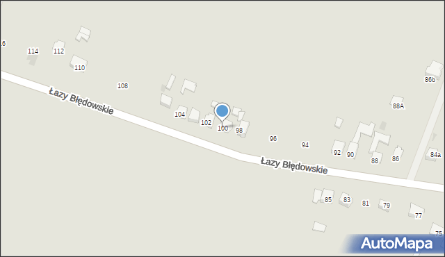 Dąbrowa Górnicza, Łazy Błędowskie, 100, mapa Dąbrowa Górnicza