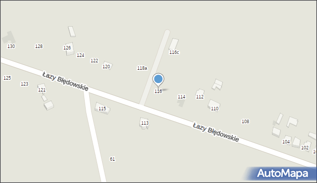 Dąbrowa Górnicza, Łazy Błędowskie, 116, mapa Dąbrowa Górnicza