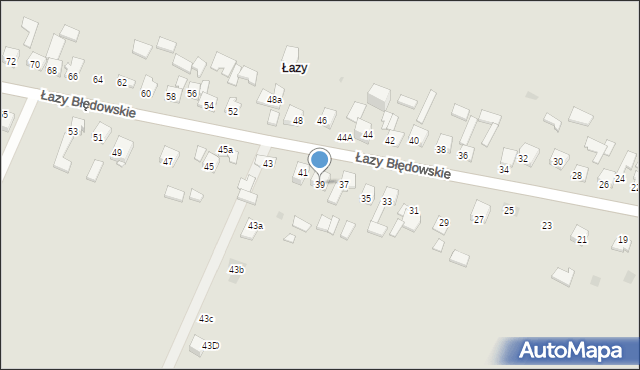 Dąbrowa Górnicza, Łazy Błędowskie, 39, mapa Dąbrowa Górnicza