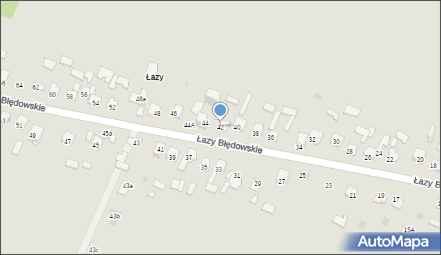 Dąbrowa Górnicza, Łazy Błędowskie, 42, mapa Dąbrowa Górnicza