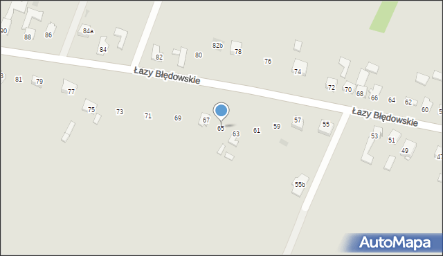 Dąbrowa Górnicza, Łazy Błędowskie, 65, mapa Dąbrowa Górnicza