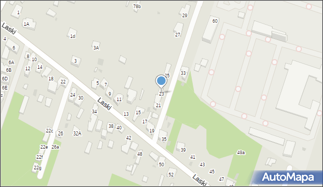 Dąbrowa Górnicza, Laski, 23, mapa Dąbrowa Górnicza