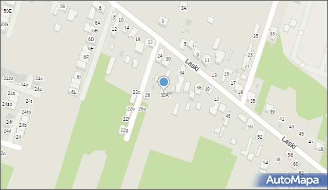 Dąbrowa Górnicza, Laski, 32A, mapa Dąbrowa Górnicza
