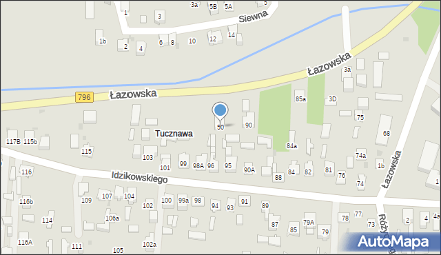 Dąbrowa Górnicza, Łazowska, 50, mapa Dąbrowa Górnicza