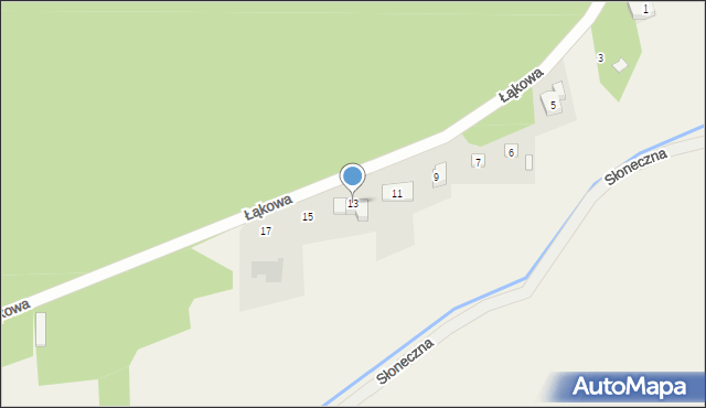 Dąbrówka, Łąkowa, 13, mapa Dąbrówka