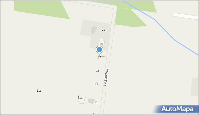 Dąbrówka, Lazurowa, 17, mapa Dąbrówka