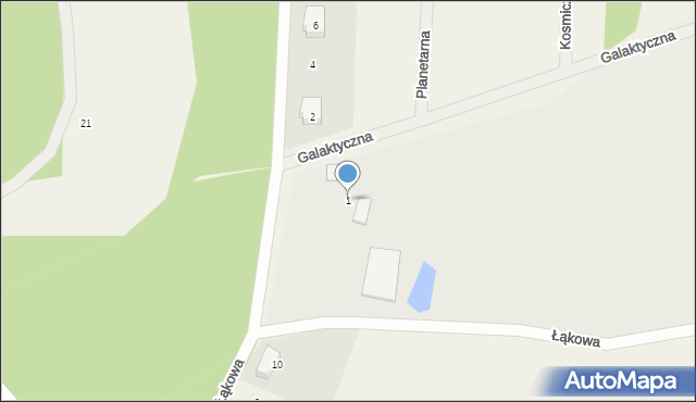 Dąbrówka, Łąkowa, 1, mapa Dąbrówka