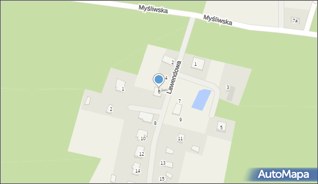 Dąbrówka Nowa, Lawendowa, 6, mapa Dąbrówka Nowa