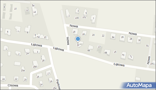 Dąbrówka Tczewska, Łąkowa, 11, mapa Dąbrówka Tczewska