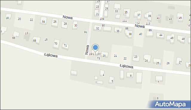 Dąbrówka Tczewska, Łąkowa, 19, mapa Dąbrówka Tczewska