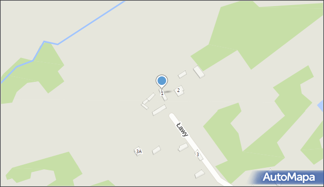 Daleszyce, Ławy, 1, mapa Daleszyce