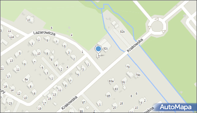 Dębica, Lazarowicza, mjr., 2, mapa Dębicy