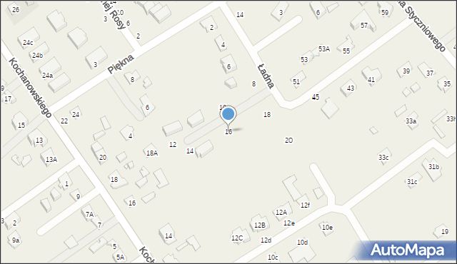 Długa Kościelna, Ładna, 16, mapa Długa Kościelna