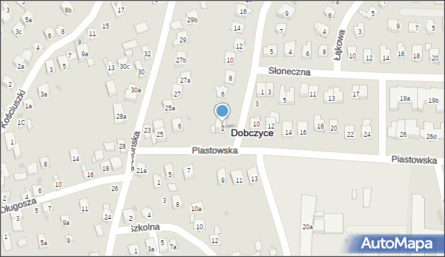 Dobczyce, Łanowa, 2, mapa Dobczyce