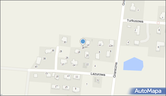 Dobra, Lazurowa, 16, mapa Dobra