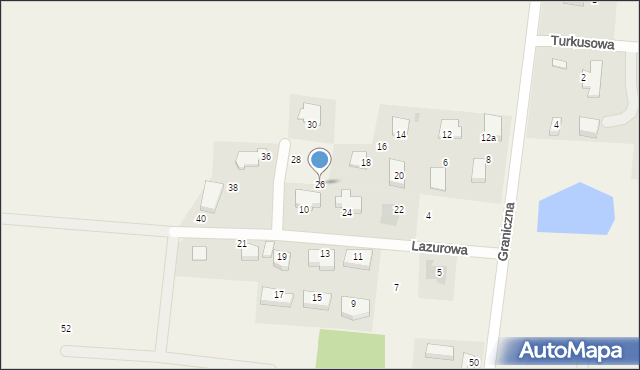 Dobra, Lazurowa, 26, mapa Dobra