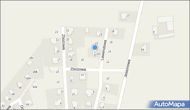 Dobrcz, Lawendowa, 11, mapa Dobrcz