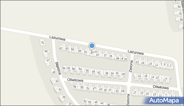 Dobrzykowice, Lazurowa, 47, mapa Dobrzykowice