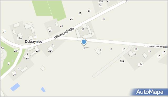 Dobrzyniec, Łąkowa, 4, mapa Dobrzyniec