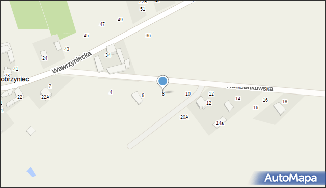 Dobrzyniec, Łąkowa, 8, mapa Dobrzyniec