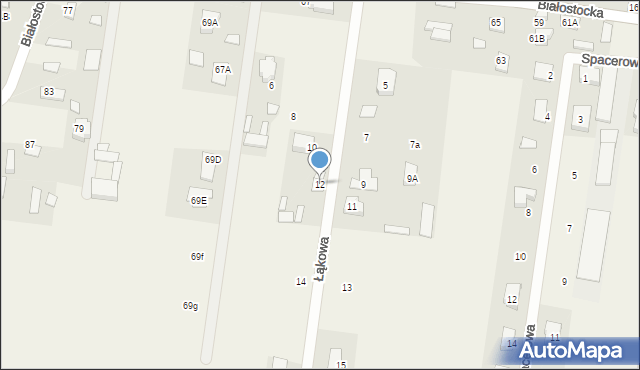 Dobrzyniewo Duże, Łąkowa, 12, mapa Dobrzyniewo Duże