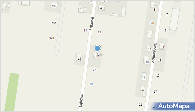 Dobrzyniewo Duże, Łąkowa, 15, mapa Dobrzyniewo Duże