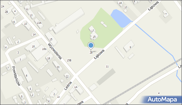 Dopiewo, Łąkowa, 19, mapa Dopiewo