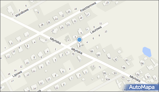 Dopiewo, Laurowa, 2, mapa Dopiewo