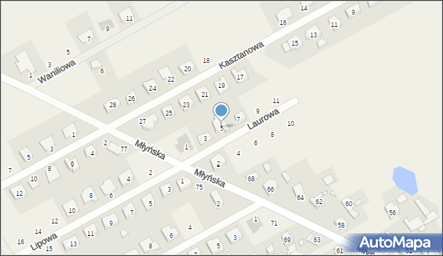 Dopiewo, Laurowa, 5, mapa Dopiewo