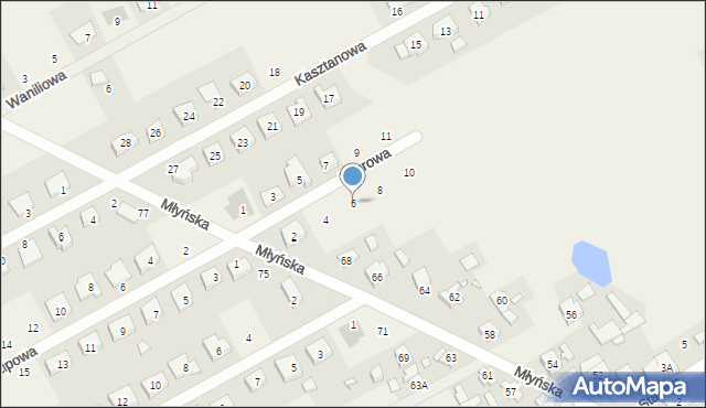 Dopiewo, Laurowa, 6, mapa Dopiewo