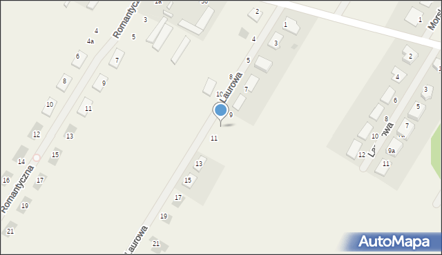Dosin, Laurowa, 11a, mapa Dosin