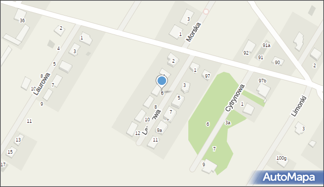 Dosin, Lazurowa, 6, mapa Dosin