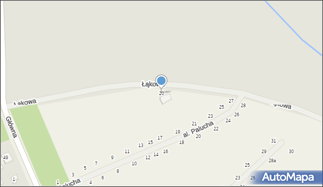 Działki, Łąkowa, 20, mapa Działki