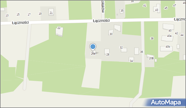 Działy Czarnowskie, Łączności, 26a, mapa Działy Czarnowskie