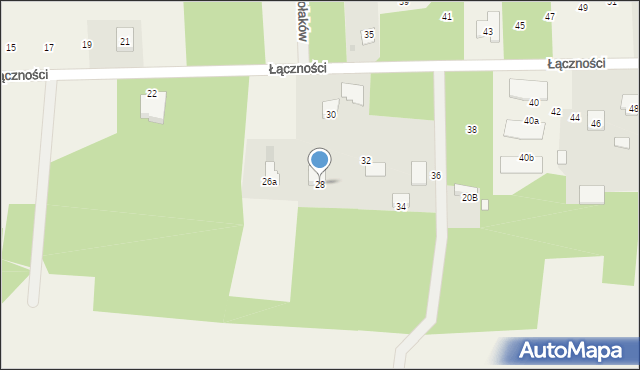 Działy Czarnowskie, Łączności, 28, mapa Działy Czarnowskie